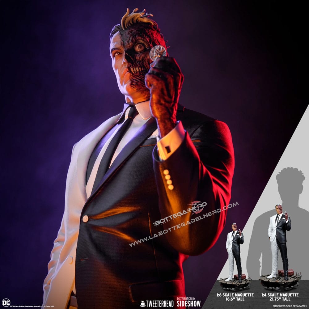 DC Comics - Maquette Statue 1/4 Two-Face (Due Facce) 52cm - immagine 4