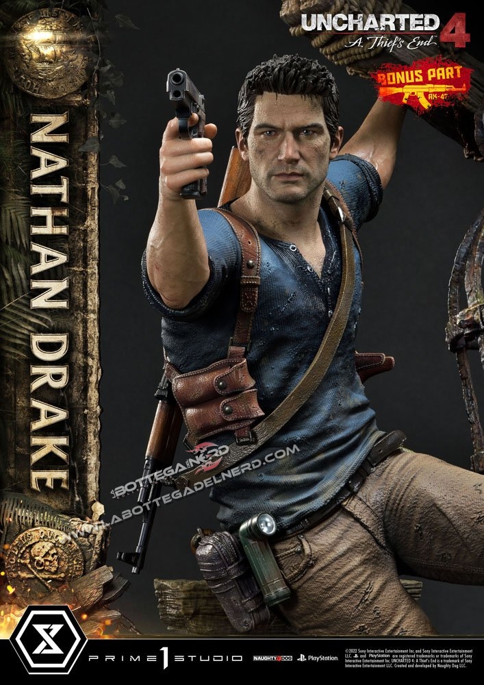 Uncharted 4 - U.P. Masterline Statue 1/4 Nathan Drake DX BONUS 69cm - immagine 6