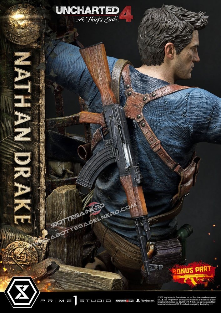 Uncharted 4 - U.P. Masterline Statue 1/4 Nathan Drake DX BONUS 69cm - immagine 5
