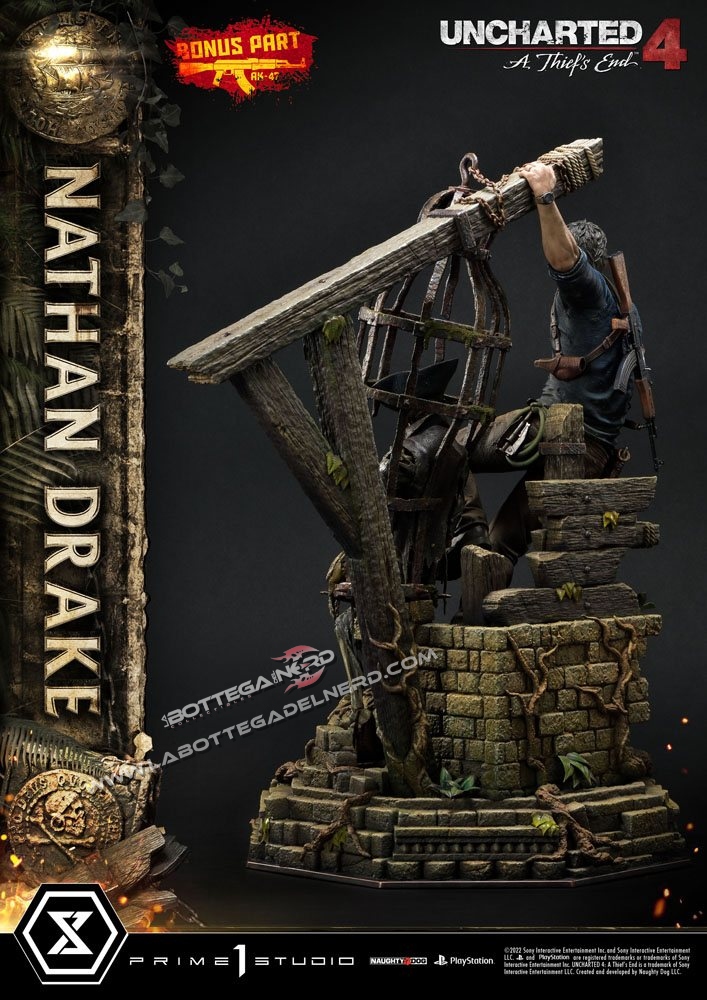 Uncharted 4 - U.P. Masterline Statue 1/4 Nathan Drake DX BONUS 69cm - immagine 9