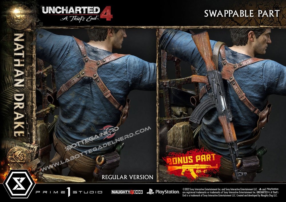 Uncharted 4 - U.P. Masterline Statue 1/4 Nathan Drake DX BONUS 69cm - immagine 13