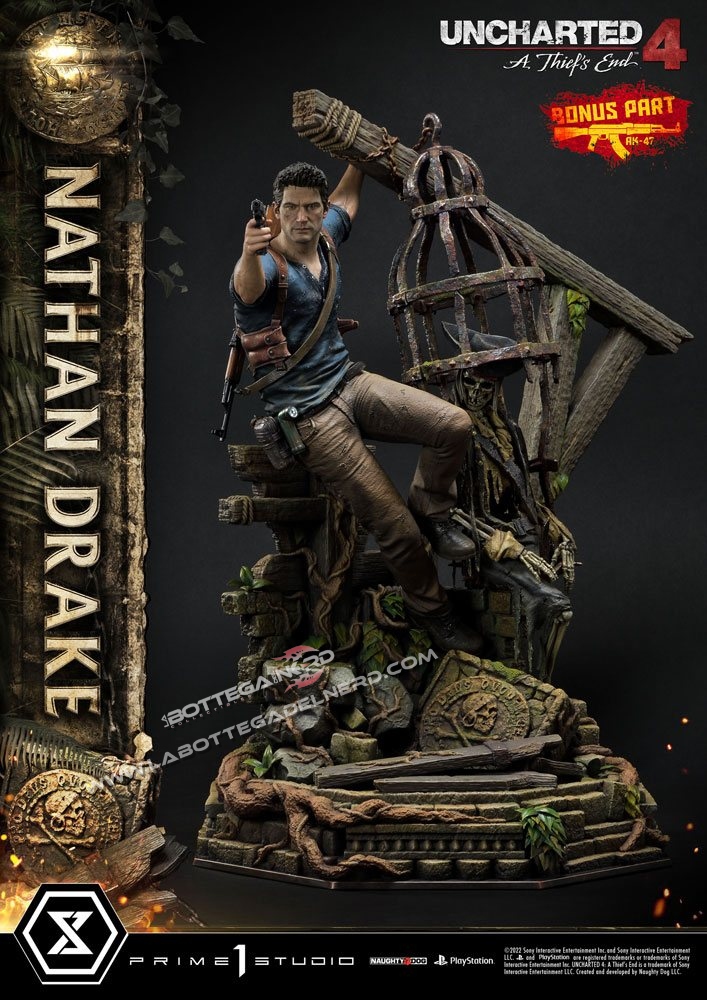 Uncharted 4 - U.P. Masterline Statue 1/4 Nathan Drake DX BONUS 69cm - immagine 12