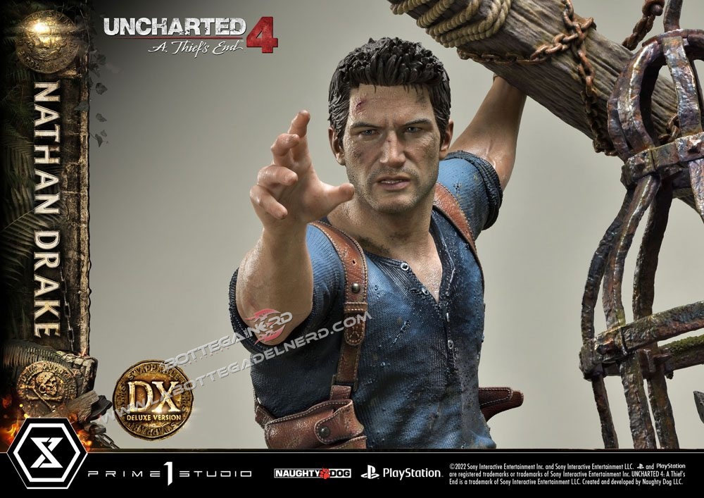 Uncharted 4 - U.P. Masterline Statue 1/4 Nathan Drake DX BONUS 69cm - immagine 4