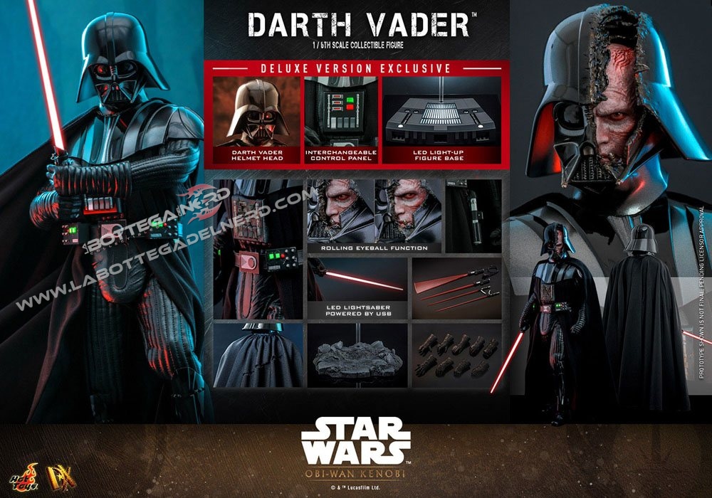Star Wars: Obi-Wan Kenobi - Action Figure 1/6 Darth Vader DELUXE 35cm - immagine 12