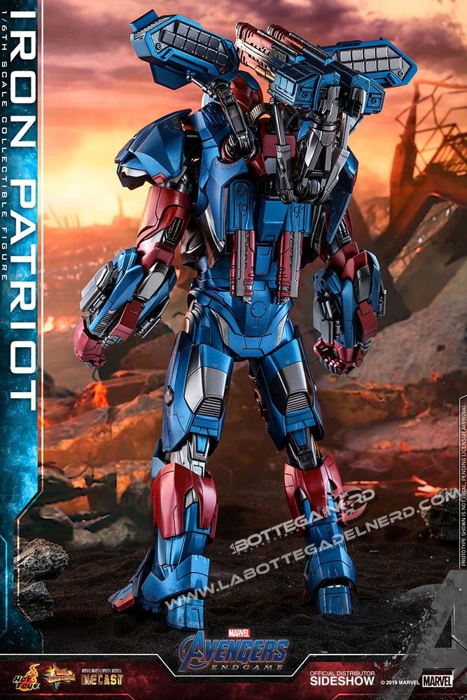 Avengers: Endgame - Action Figure 1/6 Iron Patriot 32cm - immagine 4