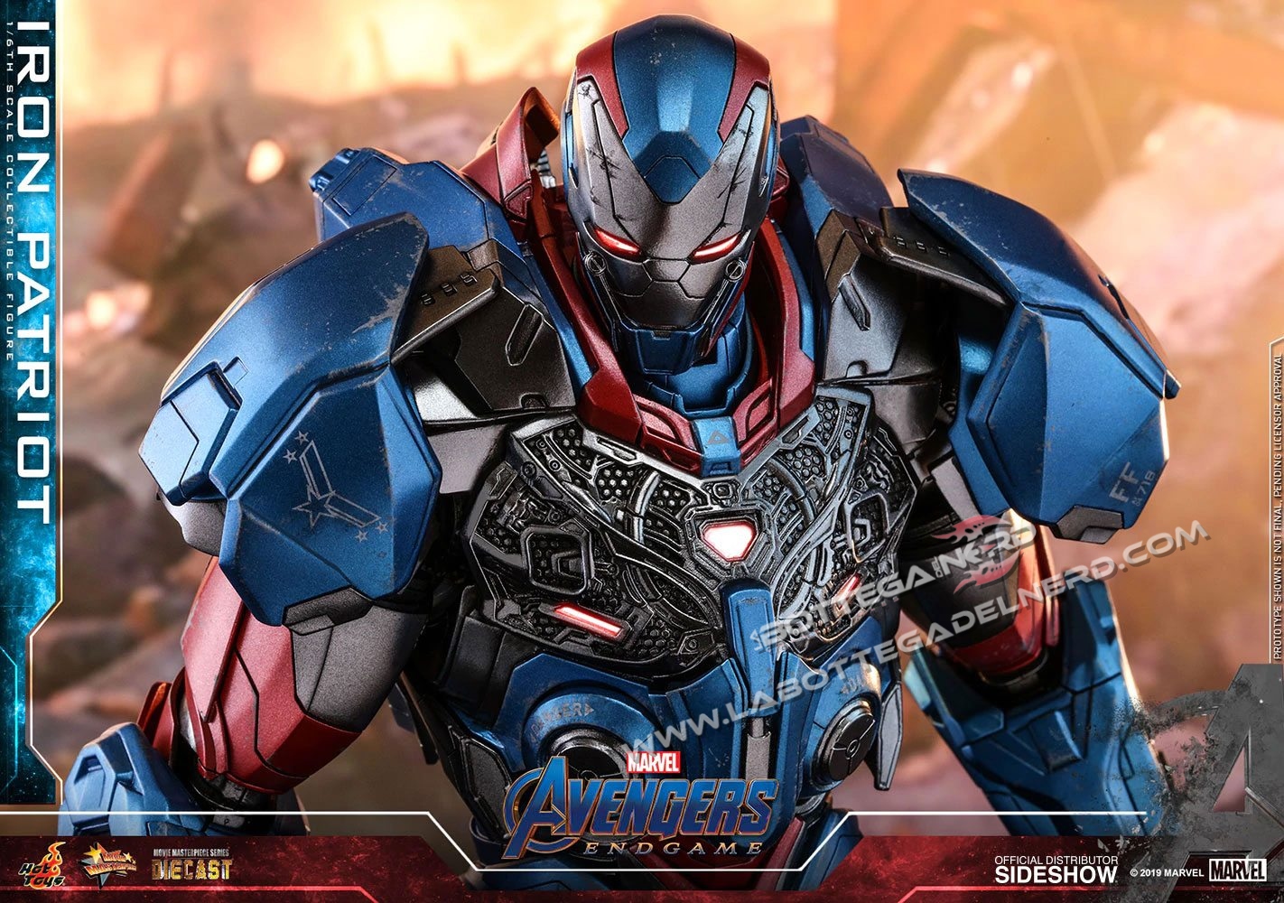 Avengers: Endgame - Action Figure 1/6 Iron Patriot 32cm - immagine 3