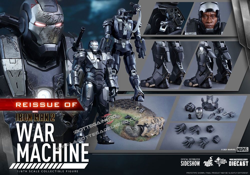 Iron Man 2 - Movie Masterpiece Action Figure 1/6 War Machine 32cm - immagine 6