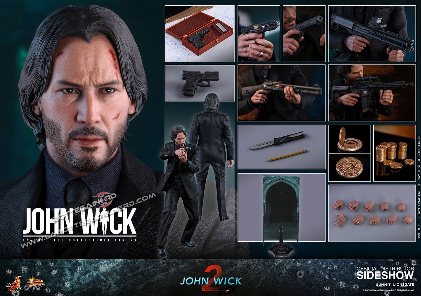 John Wick Chapter 2 - Action Figure 1/6 John Wick 31cm - immagine 9