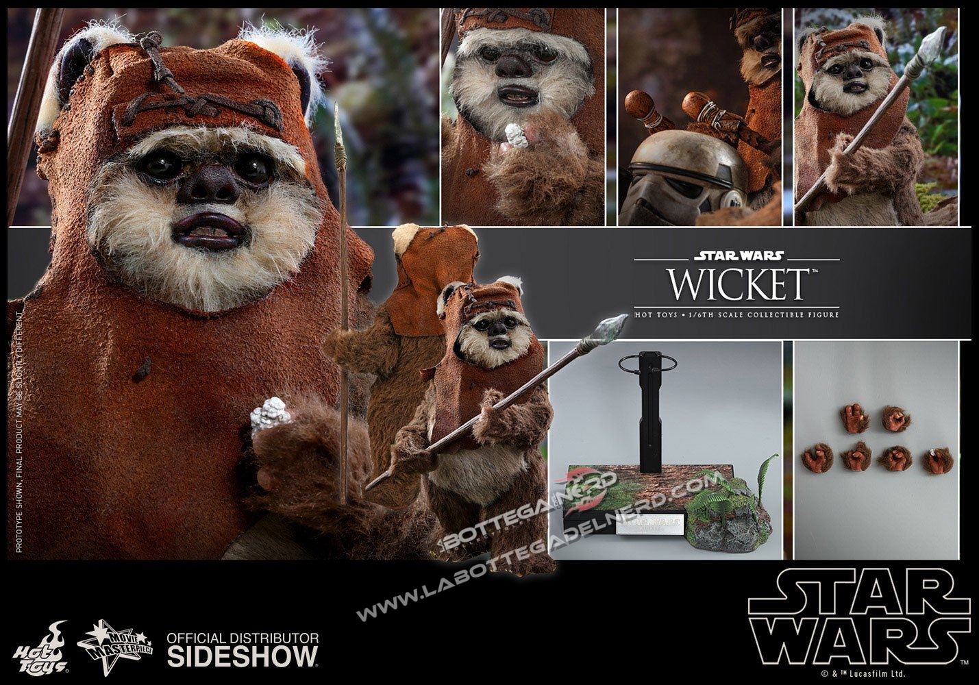 Star Wars Episode VI - Action Figure 1/6 Wicket 15cm - immagine 5