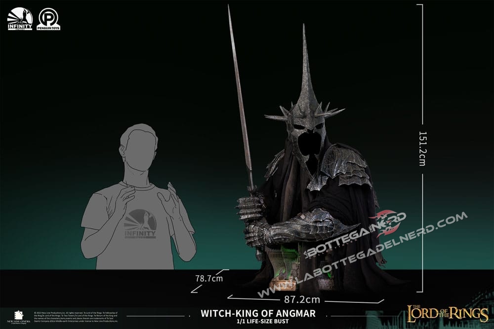 The Lord of the Rings - Life Size Bust 1/1 Witch-King of Angmar 151cm - immagine 14