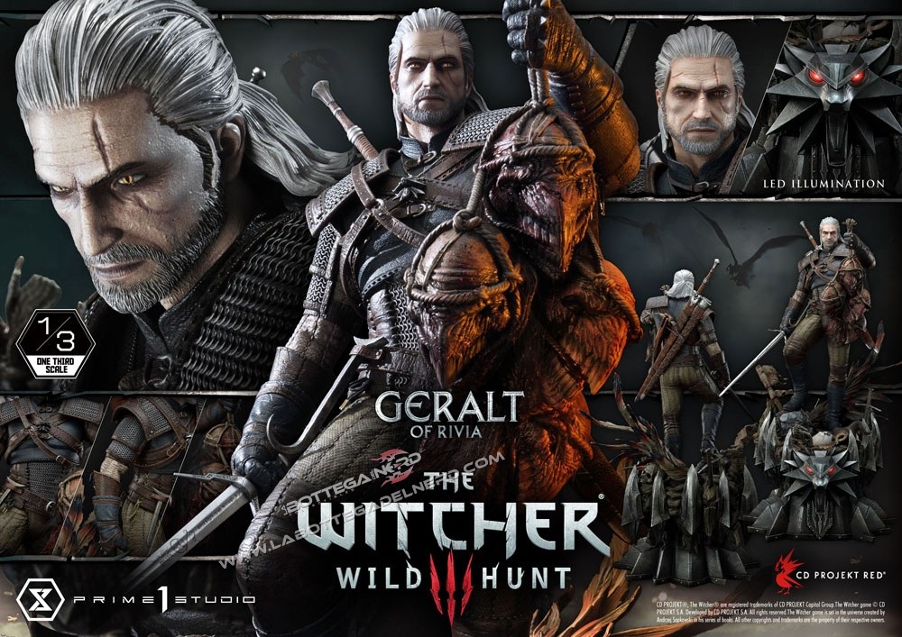 Witcher 3 Wild Hunt - Statua 1/3 Geralt of Riva 88cm - immagine 10