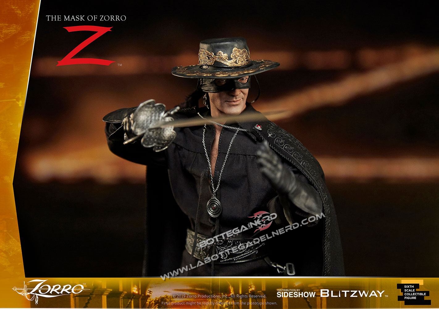 The Mask of Zorro - Action Figure 1/6 Zorro 29cm - immagine 7