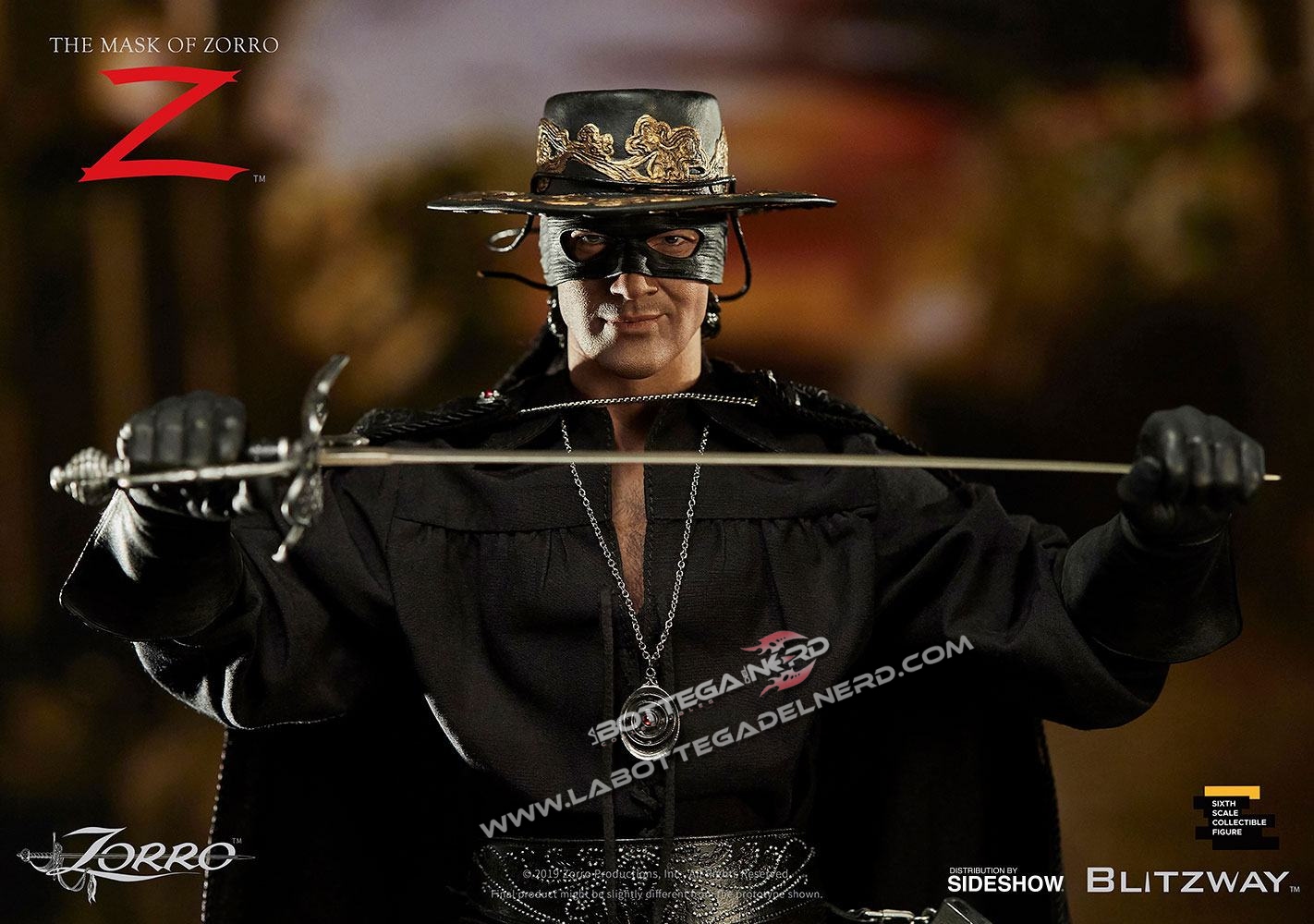 The Mask of Zorro - Action Figure 1/6 Zorro 29cm - immagine 5