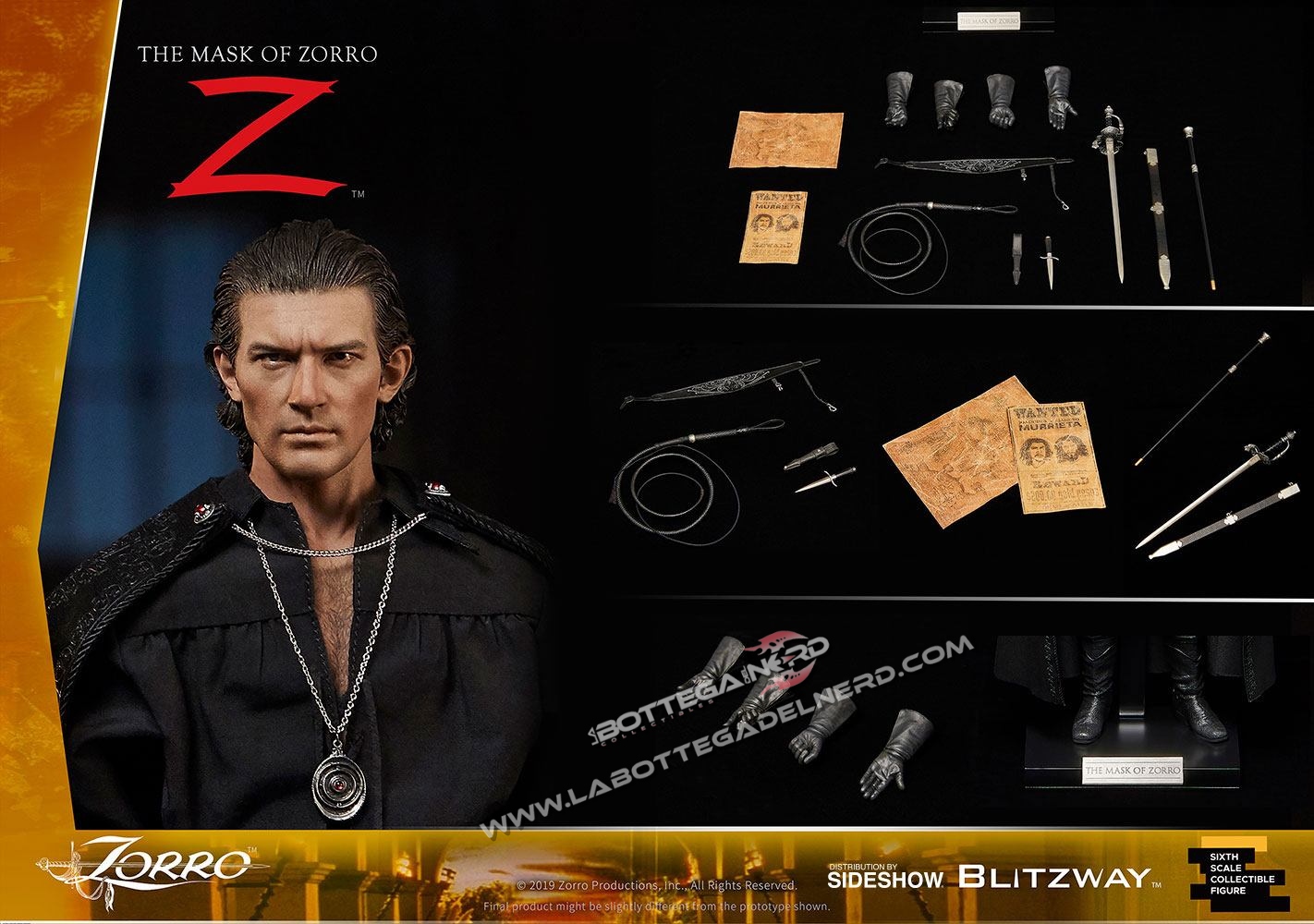 The Mask of Zorro - Action Figure 1/6 Zorro 29cm - immagine 8