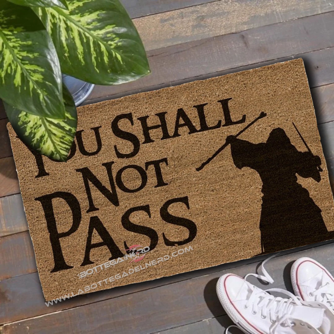ZERBINO IN FIBRA – LORD OF THE RINGS Tu non puoi Passare 60x40 - immagine 2