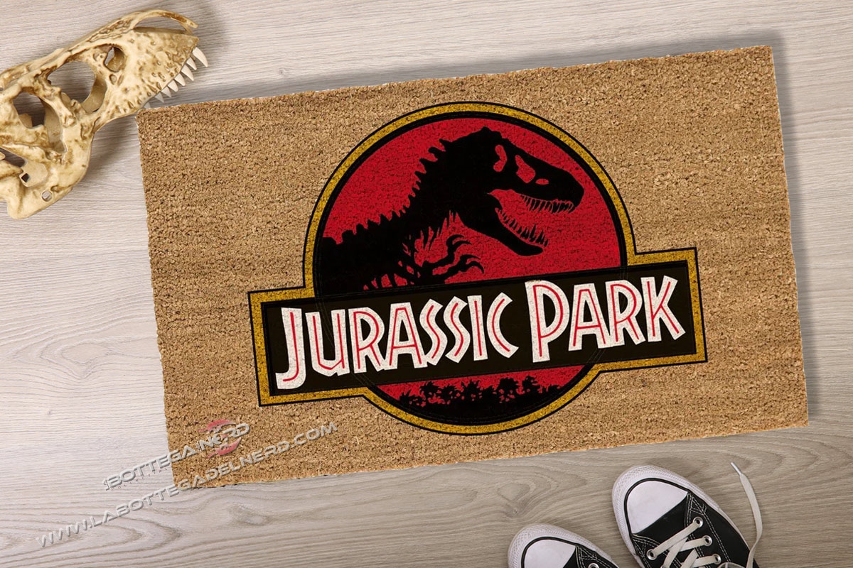 ZERBINO IN FIBRA - JURASSIC PARK Logo Doormat 60x40 - immagine 2