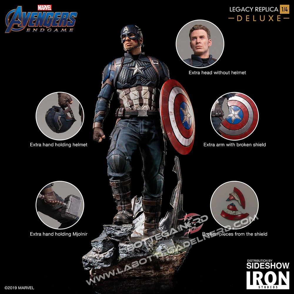 Avengers: Endgame - Statua 1/4 Captain America Deluxe 59cm - immagine 9