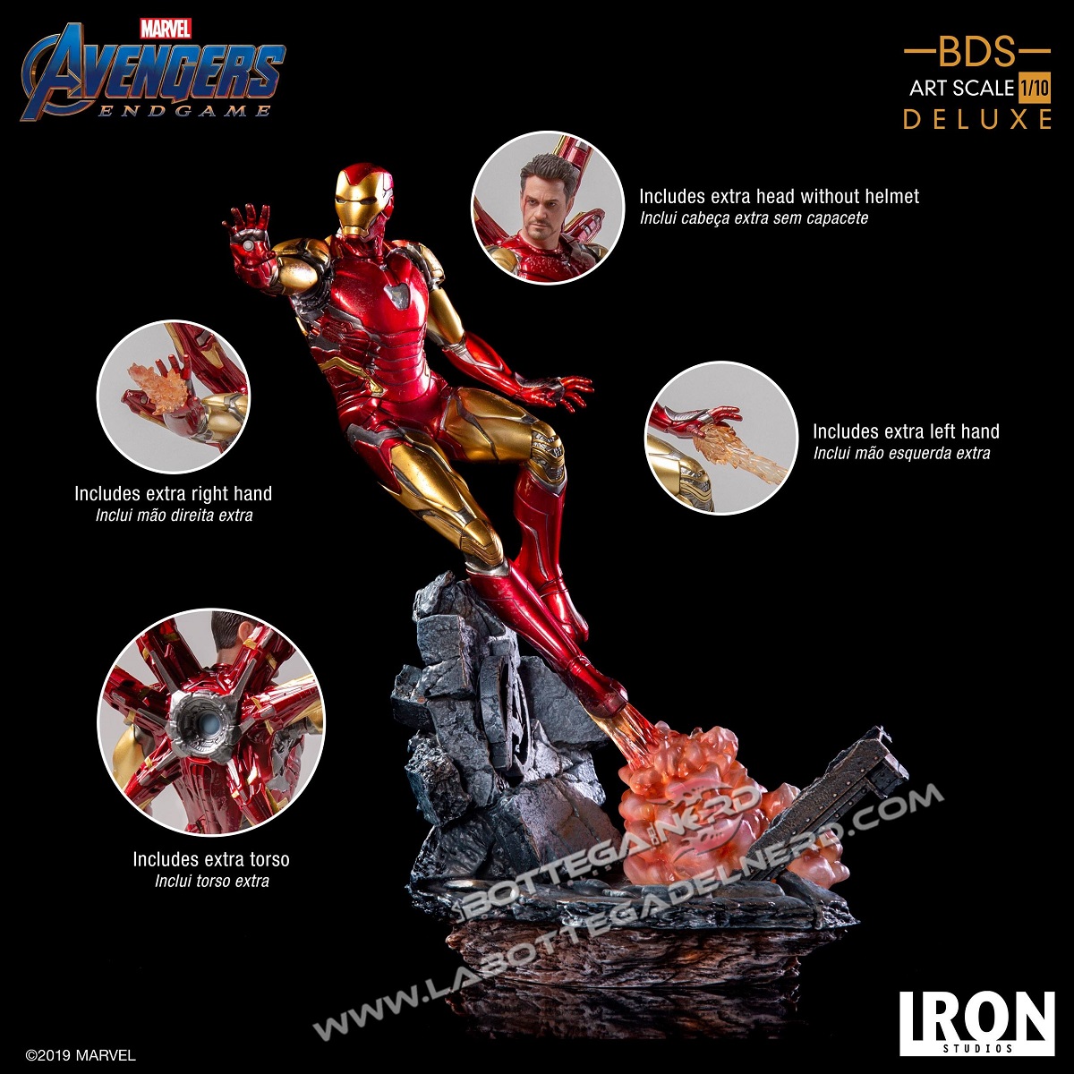 Avengers Endgame - Statua Iron Man Mark 85 Deluxe 29cm - immagine 8
