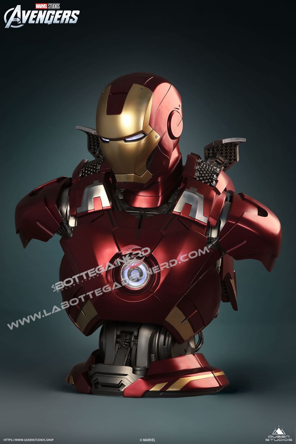 Marvel - Busto 1:1 Queen Studios Iron Man Mark 7 - immagine 2