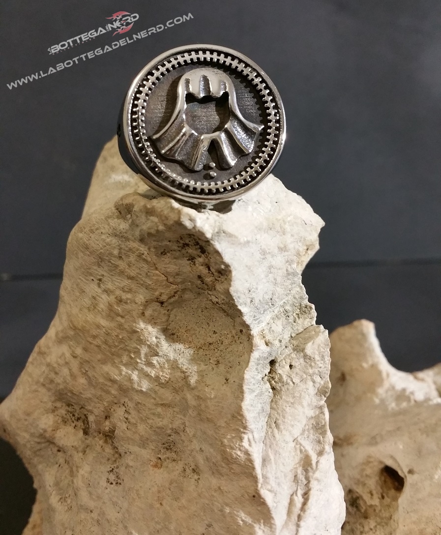 Anello acciaio "Uomini senza volto" - immagine 2