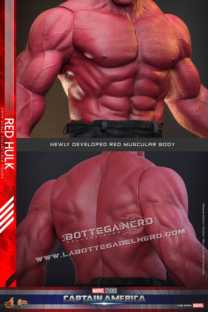 Captain America: Brave New World - Action Figure 1/6 Red Hulk 47cm - immagine 9