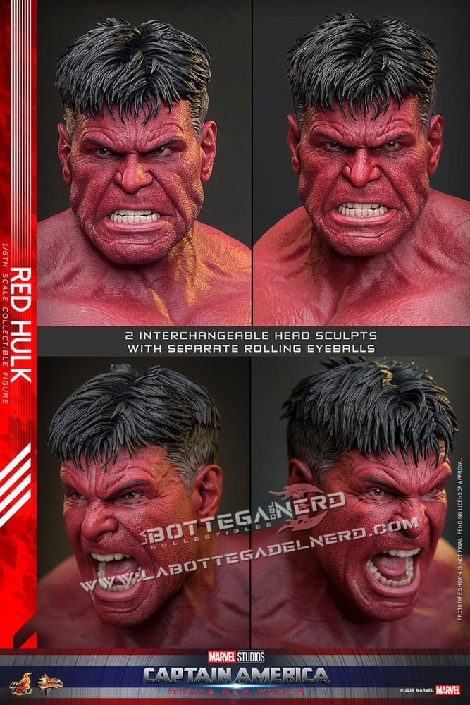 Captain America: Brave New World - Action Figure 1/6 Red Hulk 47cm - immagine 10