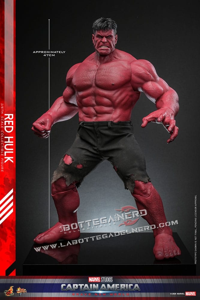 Captain America: Brave New World - Action Figure 1/6 Red Hulk 47cm - immagine 8