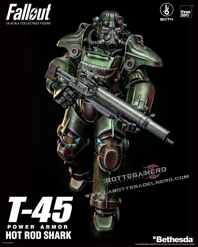 Fallout - Action Figure 1/6 T-45 Hot Rod Shark Power Armor 37cm - immagine 9