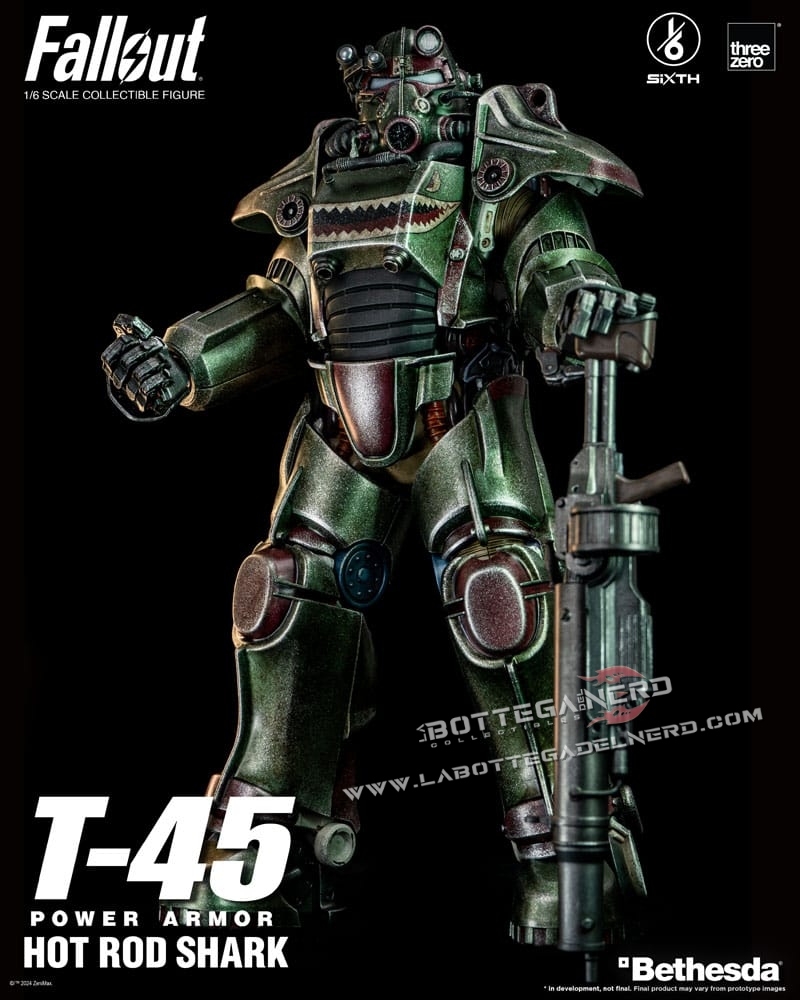 Fallout - Action Figure 1/6 T-45 Hot Rod Shark Power Armor 37cm - immagine 8