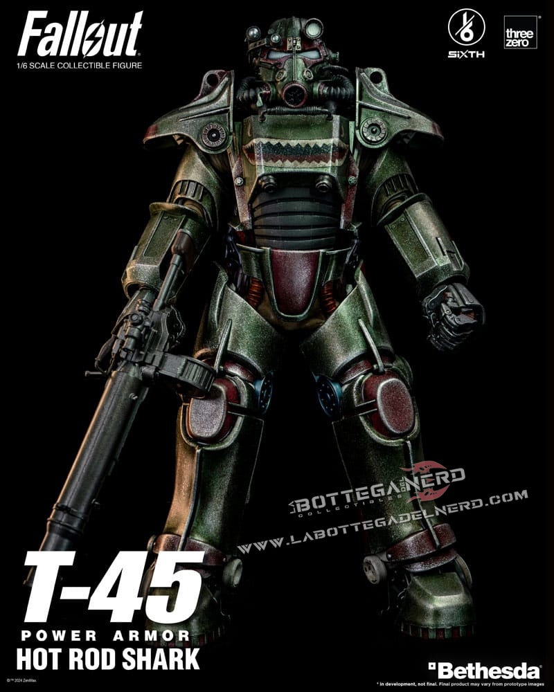 Fallout - Action Figure 1/6 T-45 Hot Rod Shark Power Armor 37cm - immagine 6