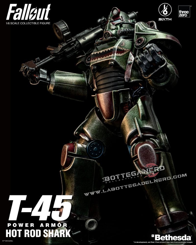 Fallout - Action Figure 1/6 T-45 Hot Rod Shark Power Armor 37cm - immagine 5
