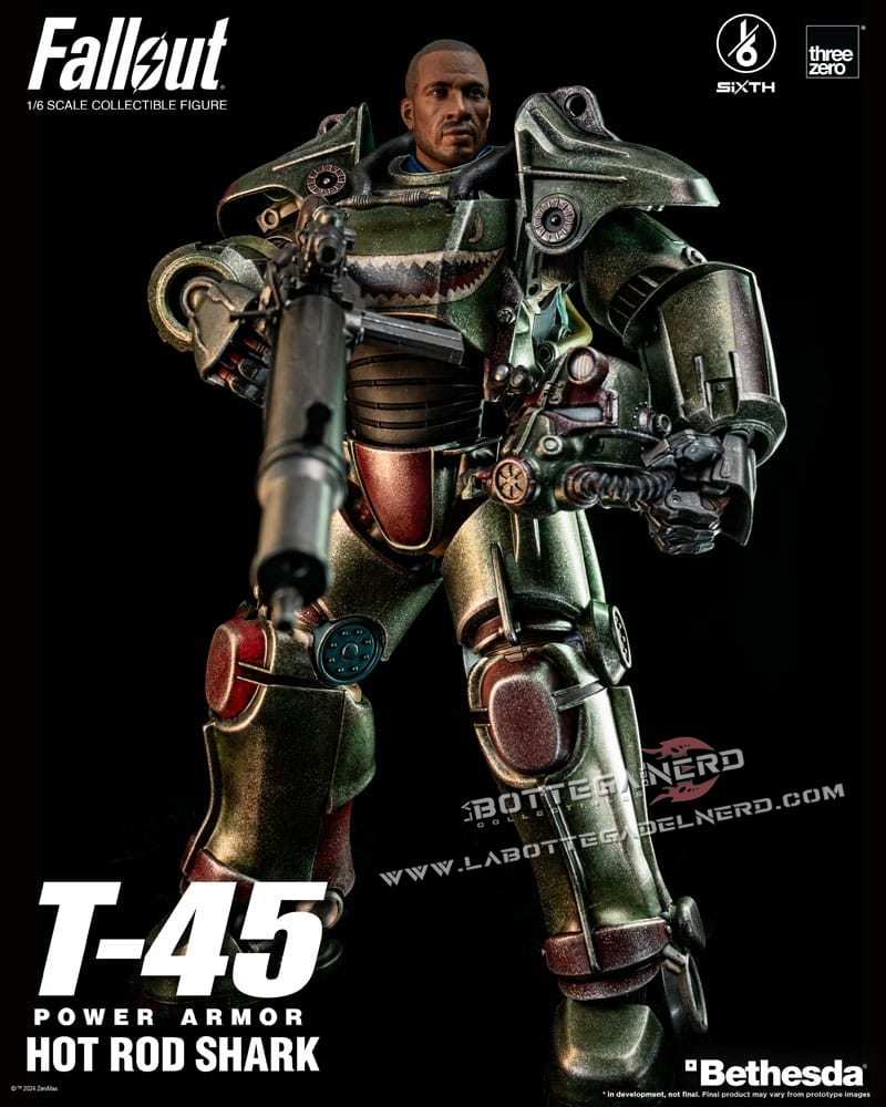 Fallout - Action Figure 1/6 T-45 Hot Rod Shark Power Armor 37cm - immagine 4