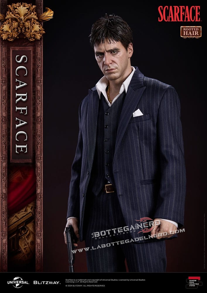Scarface - Superb Scale Statue 1/4 Tony Montana V. Rooted Hair 53cm - immagine 4