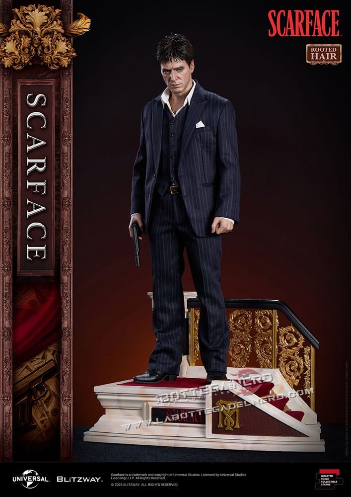Scarface - Superb Scale Statue 1/4 Tony Montana V. Rooted Hair 53cm - immagine 3