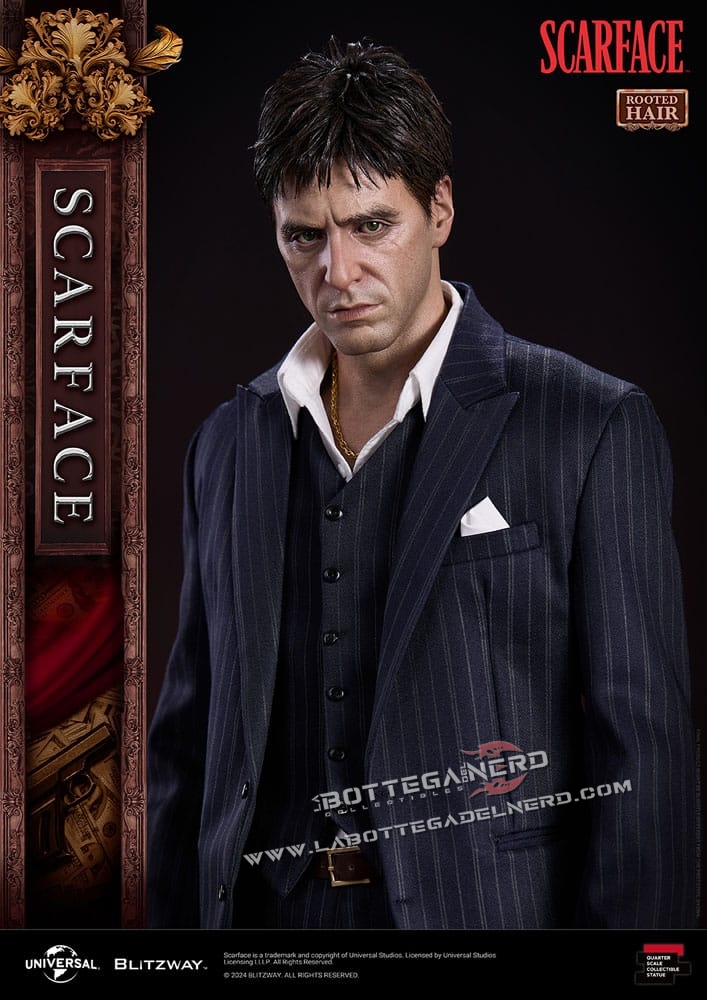 Scarface - Superb Scale Statue 1/4 Tony Montana V. Rooted Hair 53cm - immagine 7