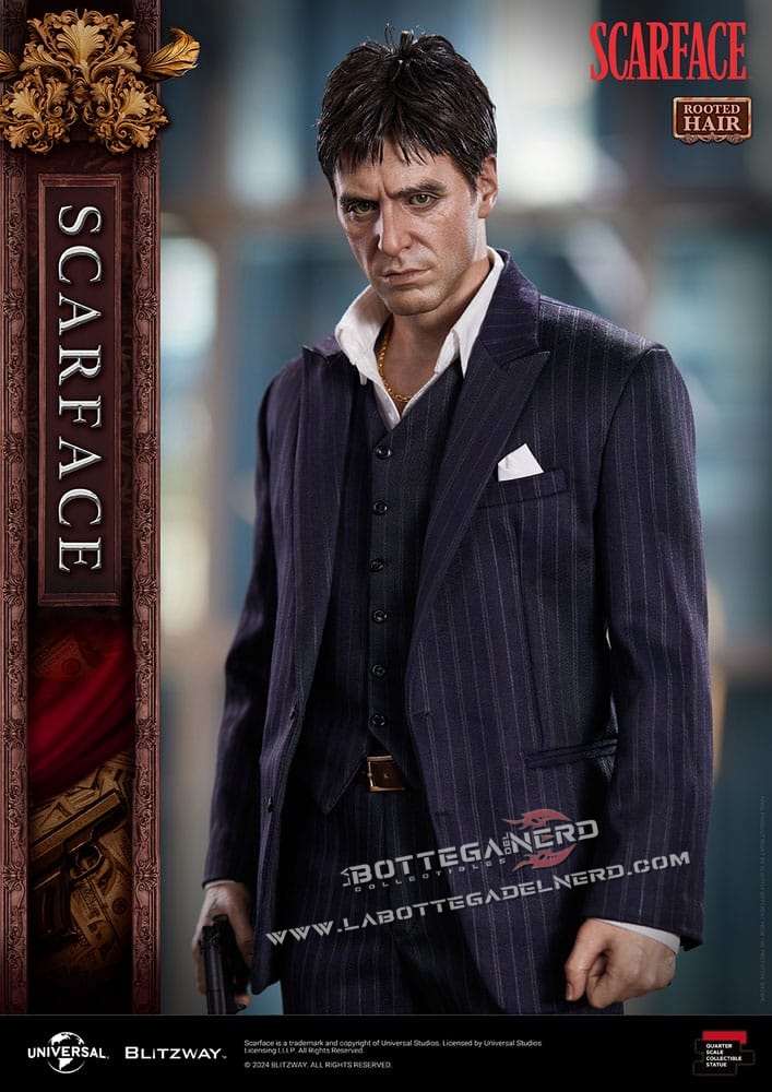 Scarface - Superb Scale Statue 1/4 Tony Montana V. Rooted Hair 53cm - immagine 9