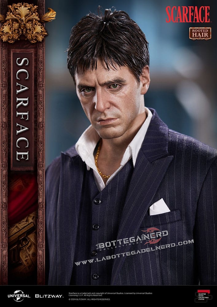 Scarface - Superb Scale Statue 1/4 Tony Montana V. Rooted Hair 53cm - immagine 6