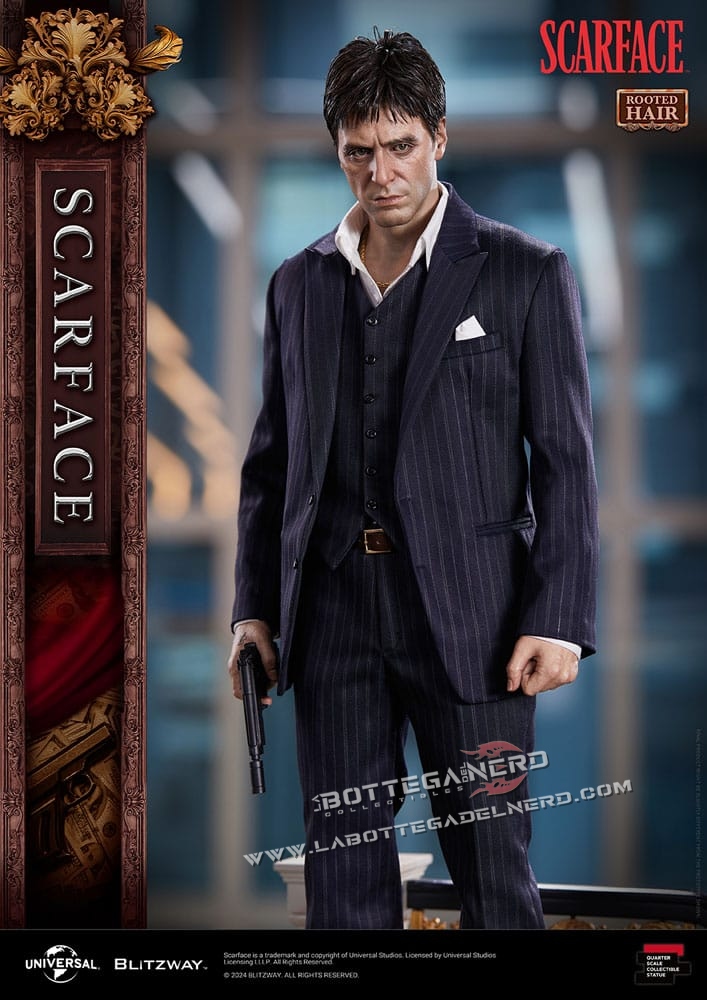 Scarface - Superb Scale Statue 1/4 Tony Montana V. Rooted Hair 53cm - immagine 2