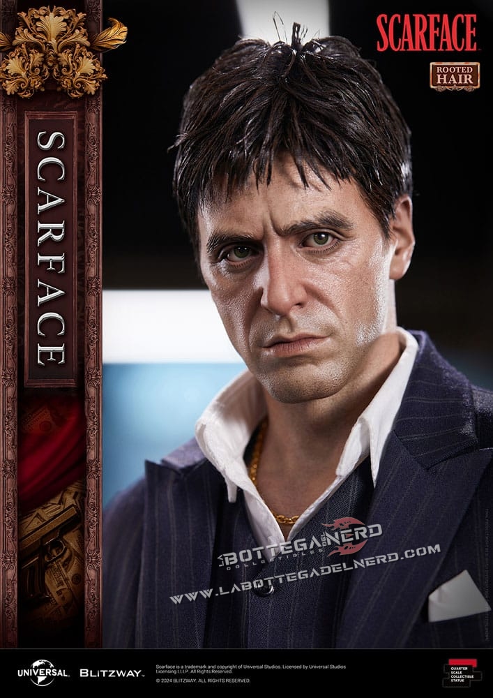 Scarface - Superb Scale Statue 1/4 Tony Montana V. Rooted Hair 53cm - immagine 8