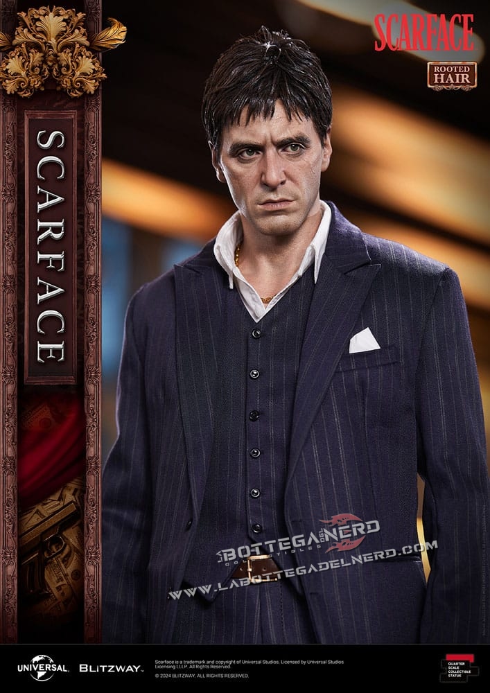 Scarface - Superb Scale Statue 1/4 Tony Montana V. Rooted Hair 53cm - immagine 5