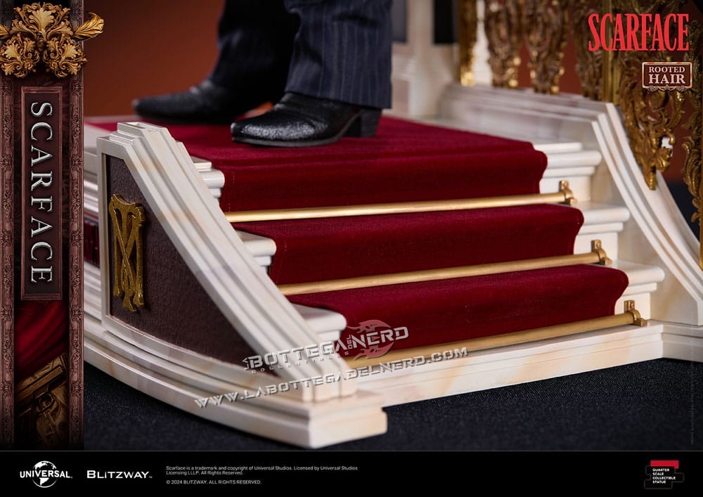 Scarface - Superb Scale Statue 1/4 Tony Montana V. Rooted Hair 53cm - immagine 12
