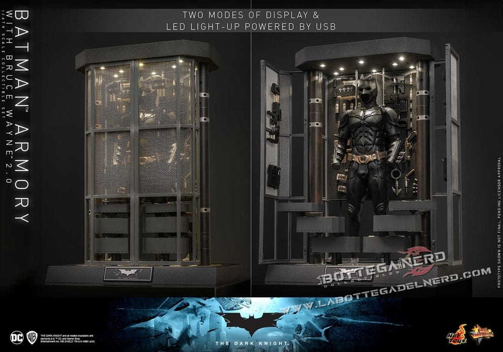 The Dark Knight Rises - Diorama 1/6 Batman Armory with Bruce Wayne (2.0) 30cm - immagine 10