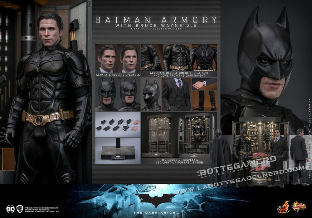 The Dark Knight Rises - Diorama 1/6 Batman Armory with Bruce Wayne (2.0) 30cm - immagine 11
