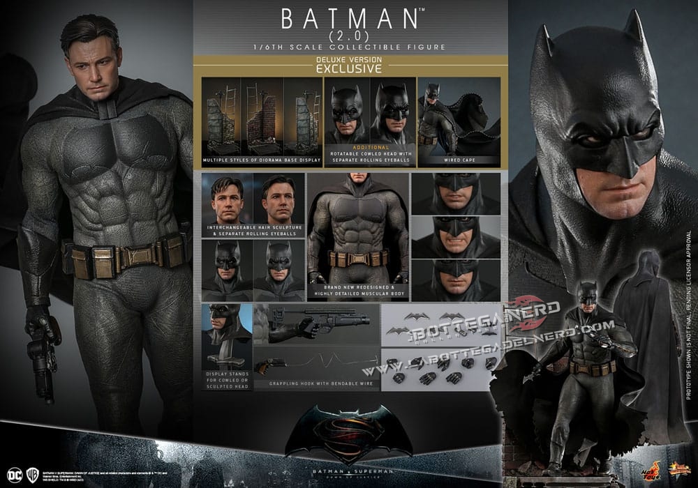 Batman v Superman - Action Figure 1/6 Batman Deluxe 2.0 32cm - immagine 11