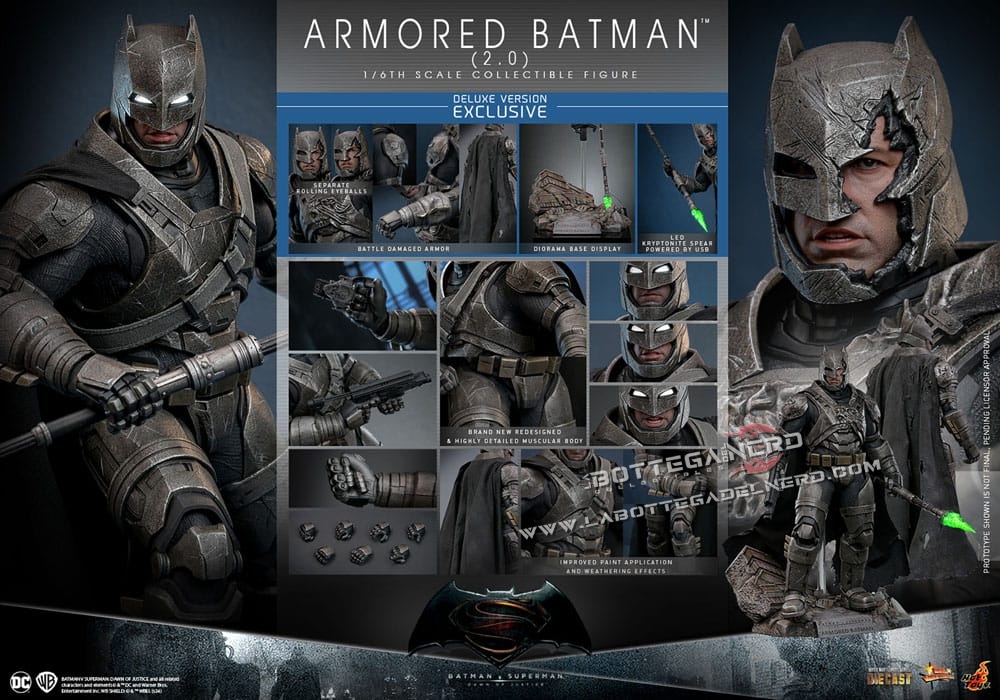Batman v Superman - Action Figure Armored Batman Deluxe 2.0 33cm - immagine 11