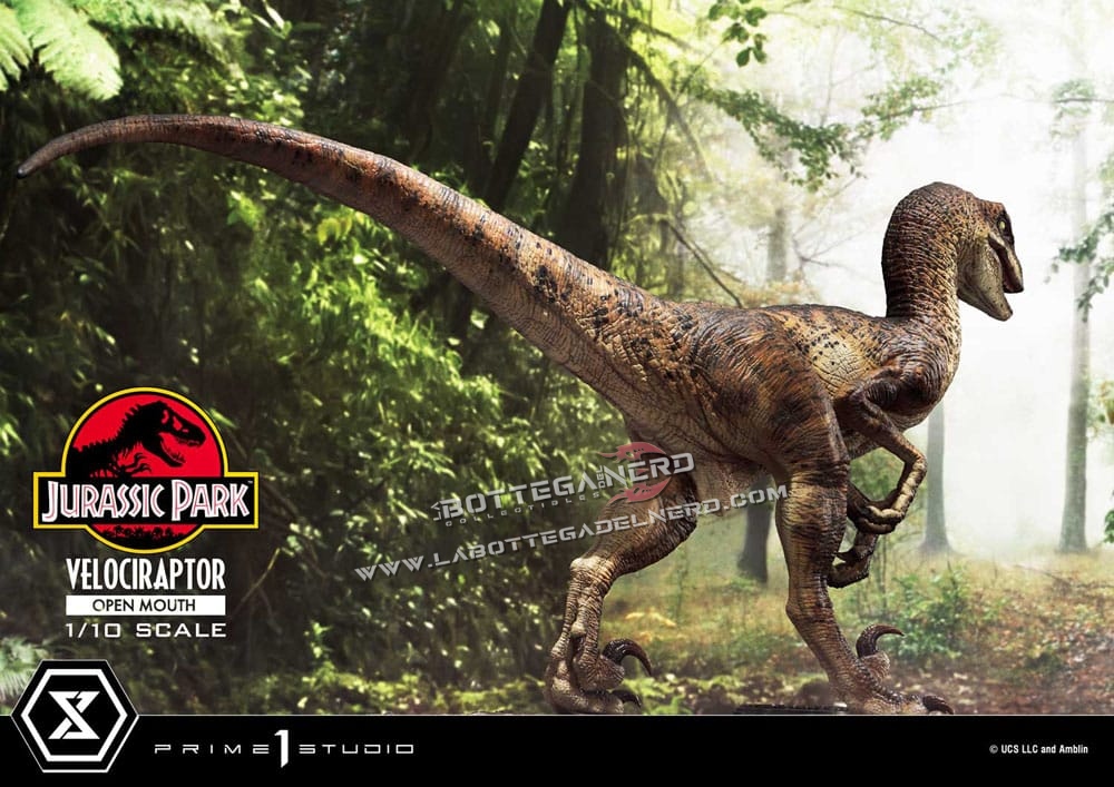 Jurassic Park - Statue 1/10 Velociraptor Open Mouth 20cm - immagine 3
