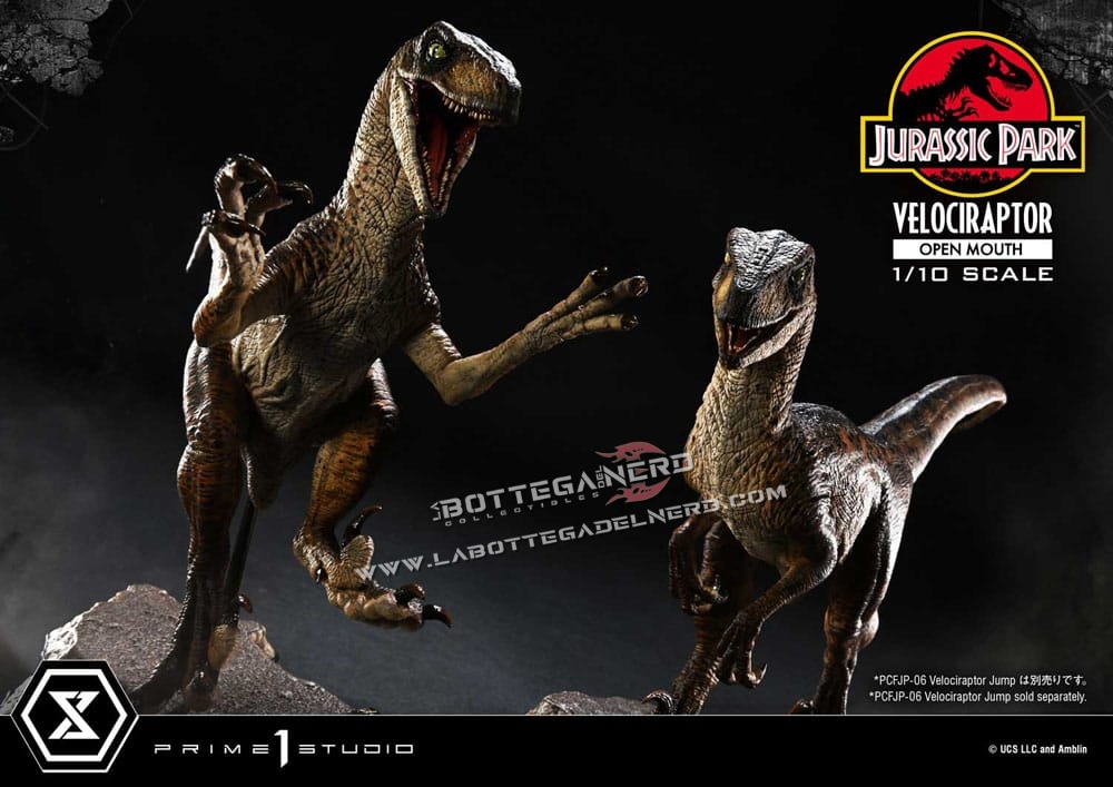 Jurassic Park - Statue 1/10 Velociraptor Open Mouth 20cm - immagine 10