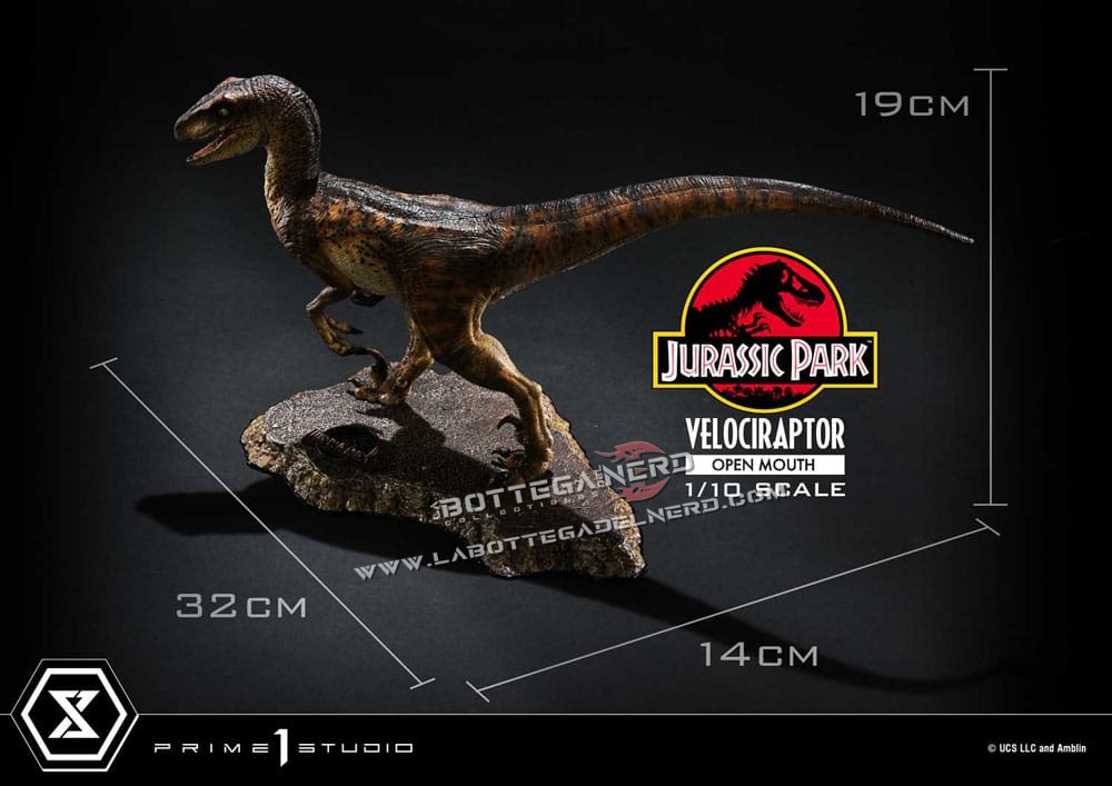 Jurassic Park - Statue 1/10 Velociraptor Open Mouth 20cm - immagine 11