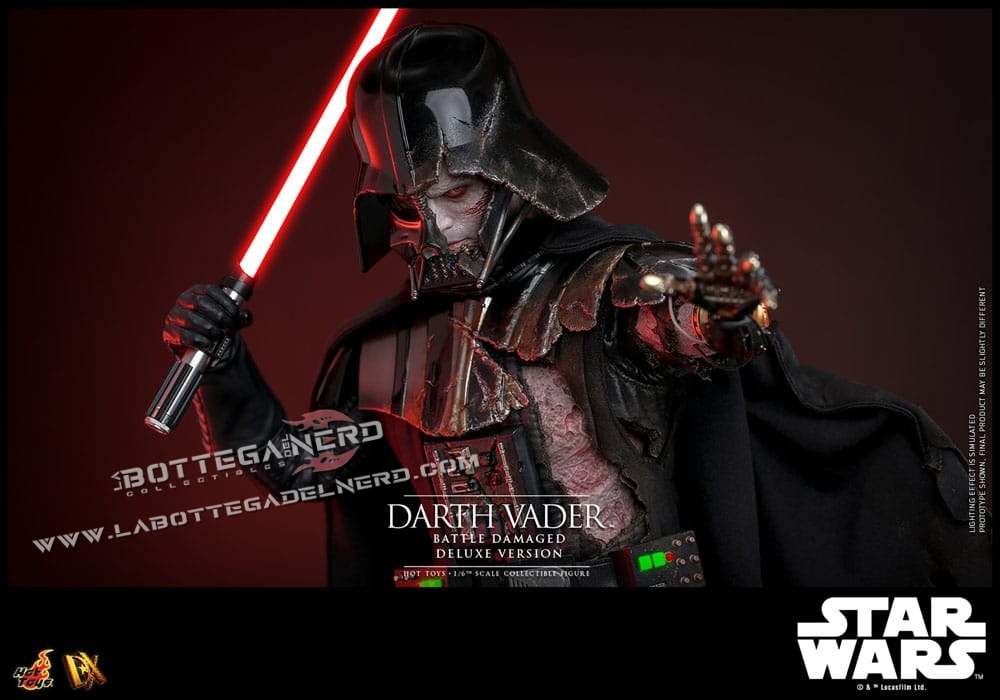 Star Wars - Action Figure 1/6 Darth Vader (Battle Damaged) Deluxe 35cm - immagine 6
