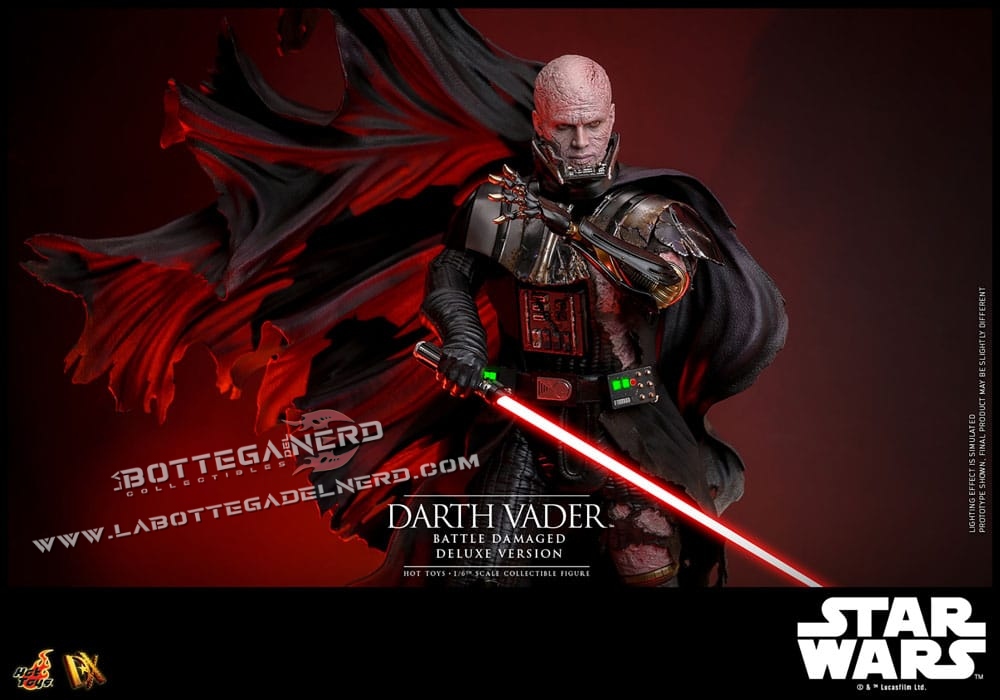 Star Wars - Action Figure 1/6 Darth Vader (Battle Damaged) Deluxe 35cm - immagine 8